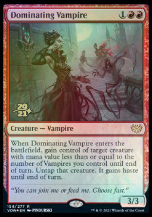 Dominating Vampire [Innistrad: Crimson Vow Prerelease Promos] | Empire Gaming NC