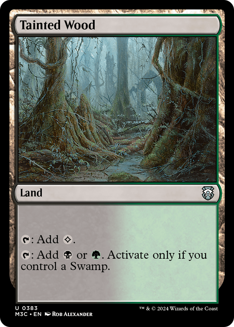 Tainted Wood (Ripple Foil) [Modern Horizons 3 Commander] | Empire Gaming NC