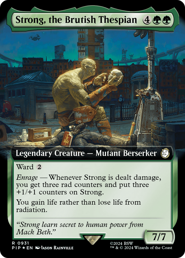 Strong, the Brutish Thespian (Extended Art) (Surge Foil) [Fallout] | Empire Gaming NC