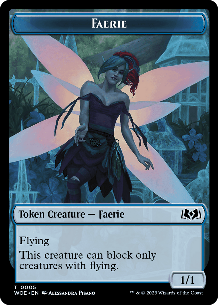 Faerie Token [Wilds of Eldraine Tokens] | Empire Gaming NC