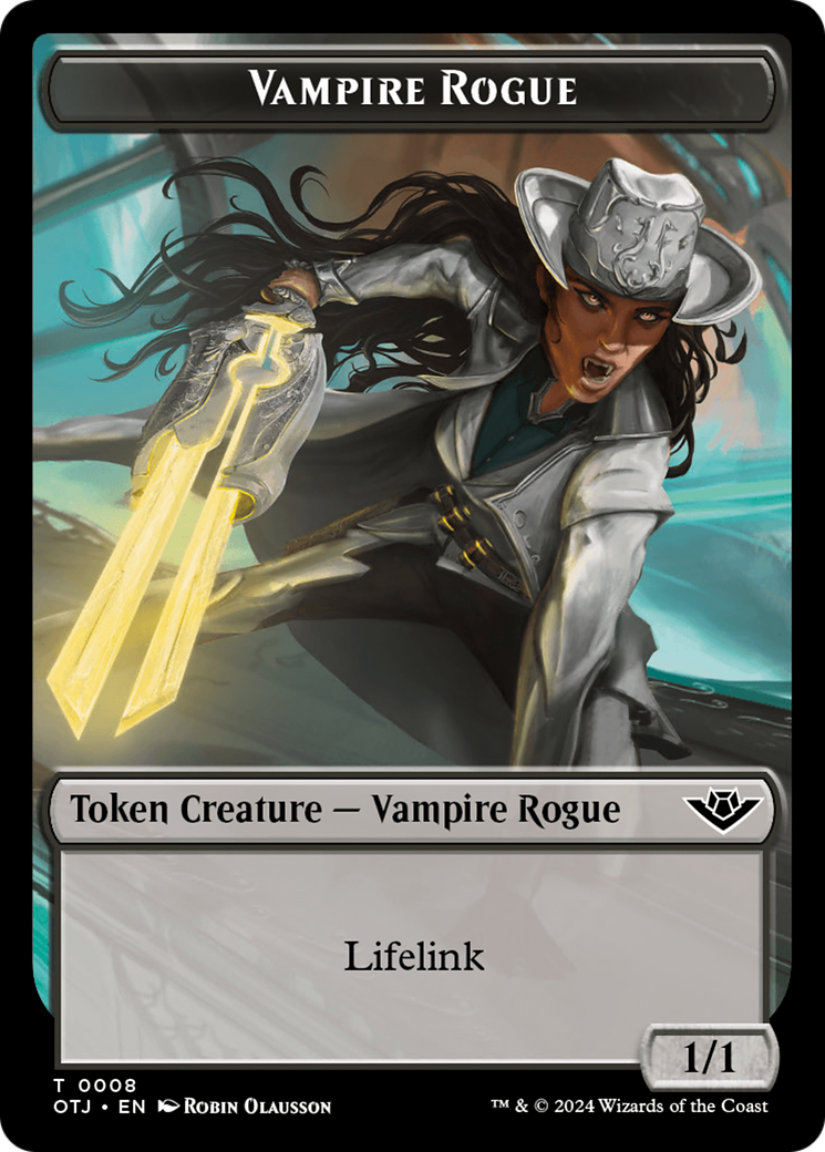 Vampire Rogue // Plot Double-Sided Token [Outlaws of Thunder Junction Tokens] | Empire Gaming NC