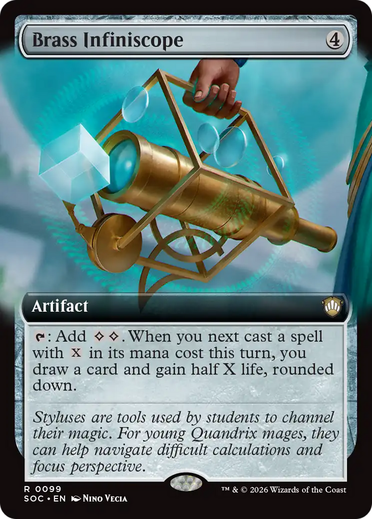 Brass Infiniscope (Extended Art) [Secrets of Strixhaven Commander] | Empire Gaming NC