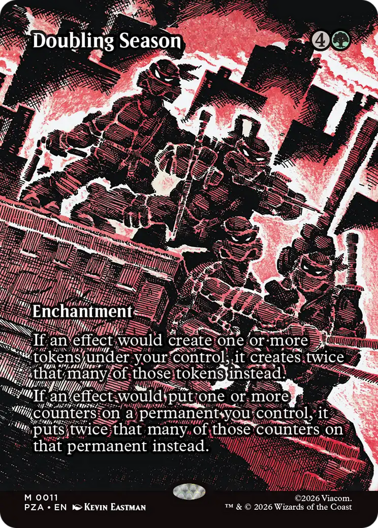 Doubling Season (Borderless) [Teenage Mutant Ninja Turtles Eternal-Legal] | Empire Gaming NC