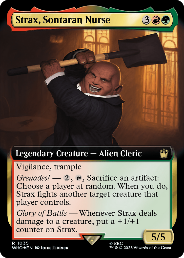 Strax, Sontaran Nurse (Extended Art) (Surge Foil) [Doctor Who] | Empire Gaming NC