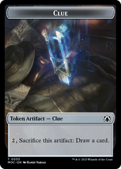 Golem // Clue Double-Sided Token [March of the Machine Commander Tokens] | Empire Gaming NC