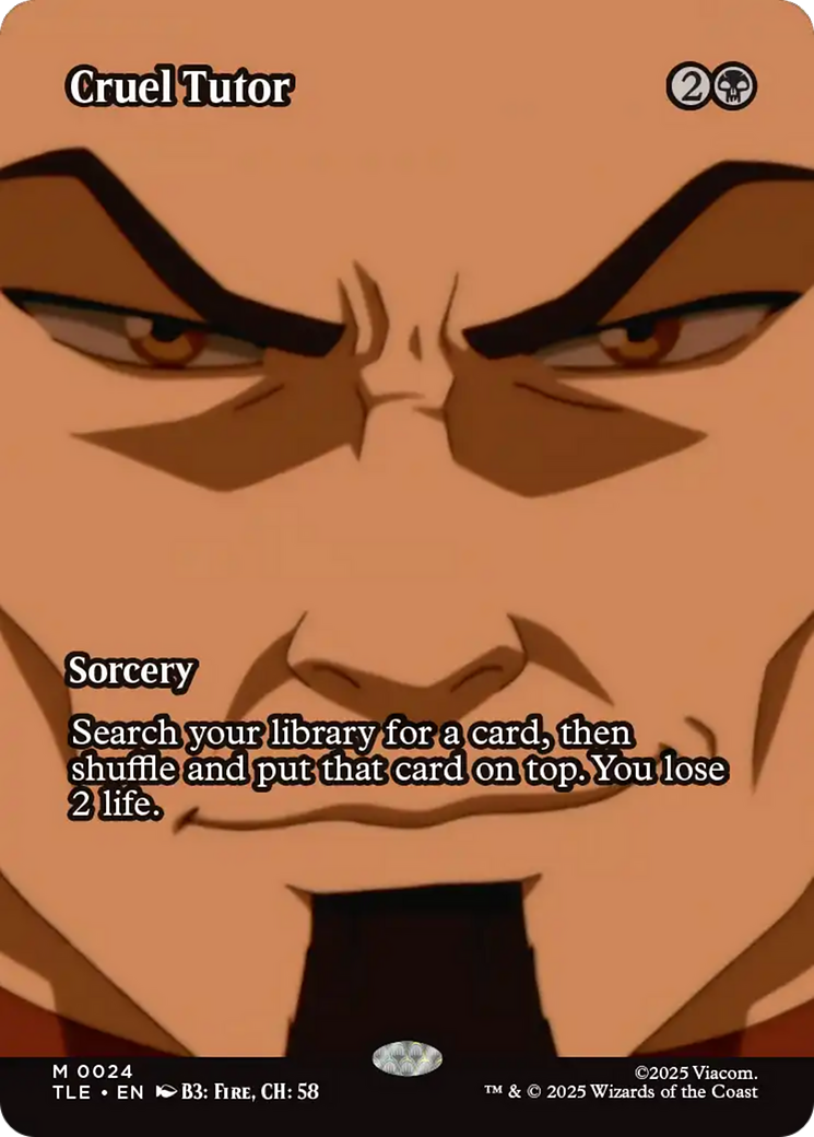 Cruel Tutor (Borderless) [Avatar: The Last Airbender: Eternal-Legal] | Empire Gaming NC