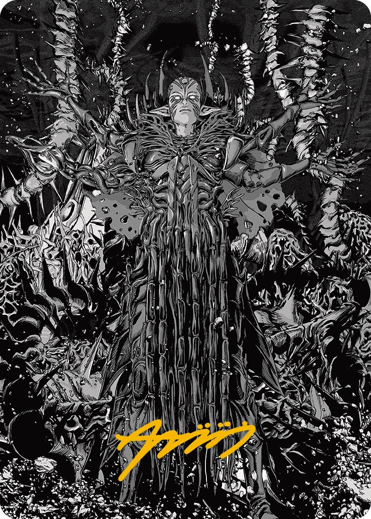 Nissa, Ascended Animist Art Card (Gold-Stamped Signature) [Phyrexia: All Will Be One Art Series] | Empire Gaming NC