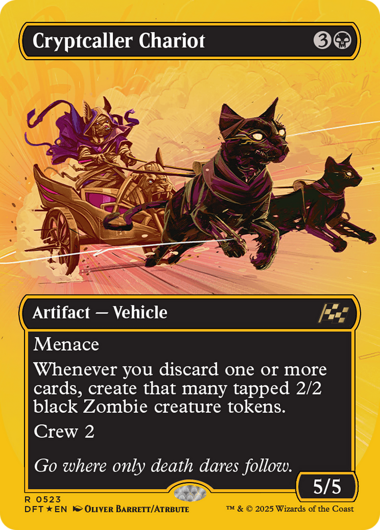 Cryptcaller Chariot (Borderless) (First-Place Foil) [Aetherdrift] | Empire Gaming NC