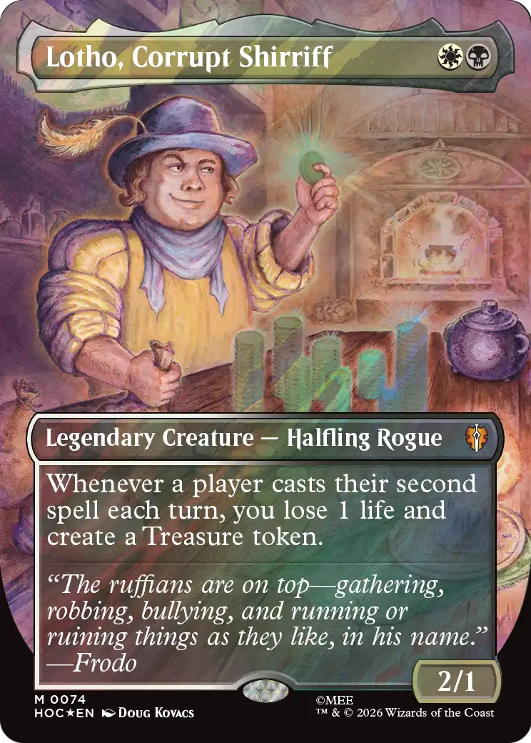 Lotho, Corrupt Shirriff (Borderless) (Surge Foil) [The Hobbit: Eternal-Legal] | Empire Gaming NC