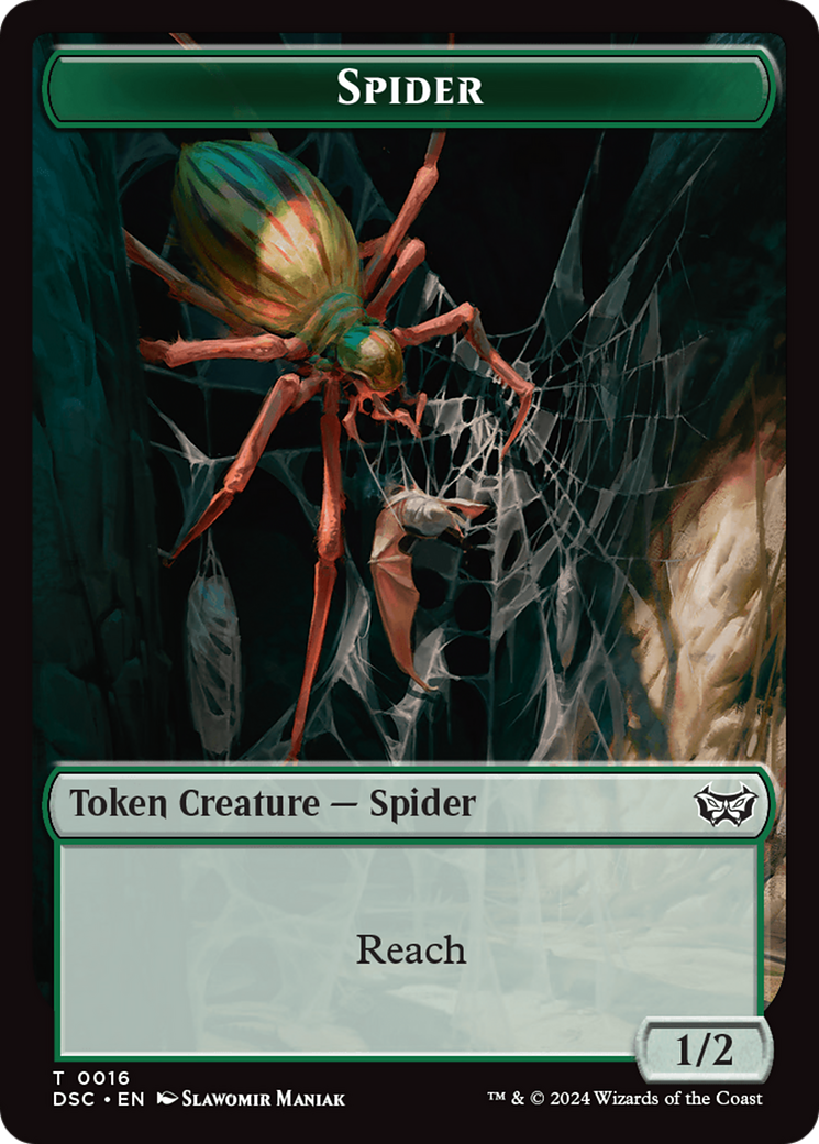 Treefolk // Spider Double-Sided Token [Duskmourn: House of Horror Commander Tokens] | Empire Gaming NC