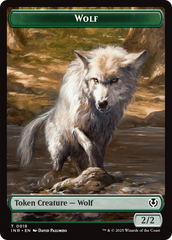 Wolf (0018) // Emblem - Arlinn, Embraces by the Moon Double-Sided Token [Innistrad Remastered Tokens] | Empire Gaming NC