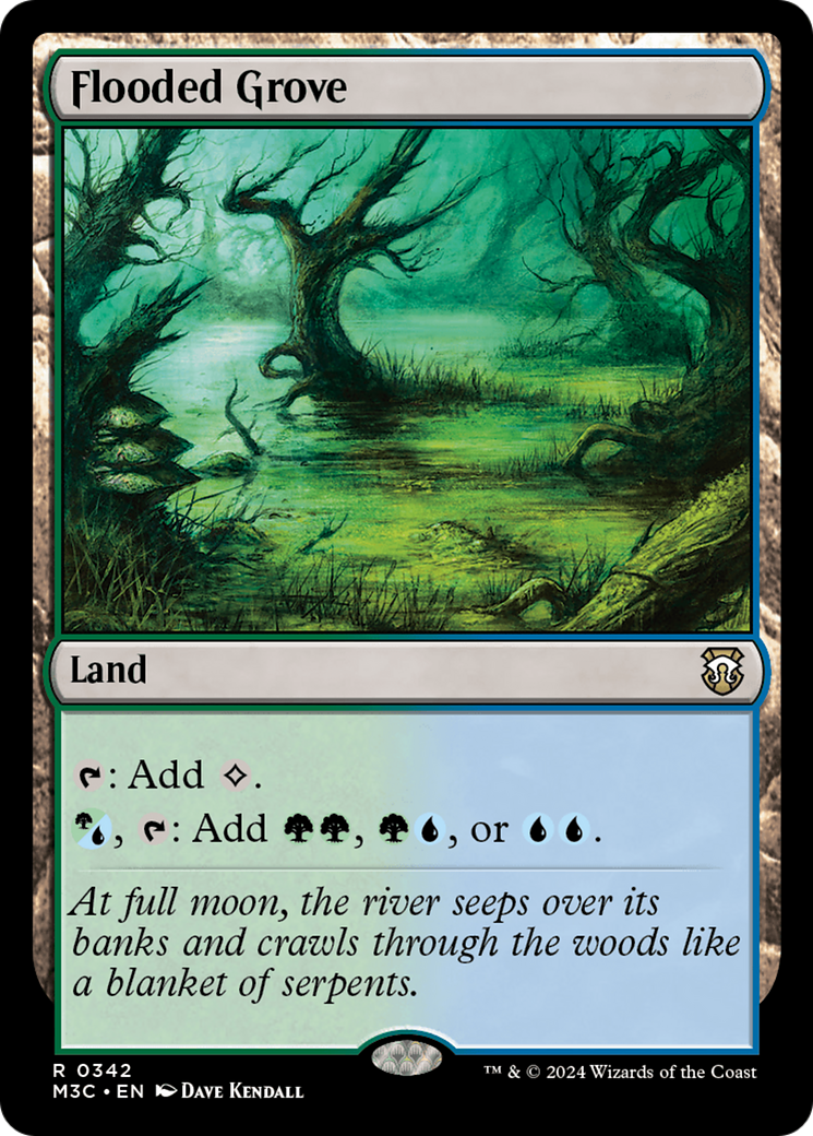 Flooded Grove (Ripple Foil) [Modern Horizons 3 Commander] | Empire Gaming NC