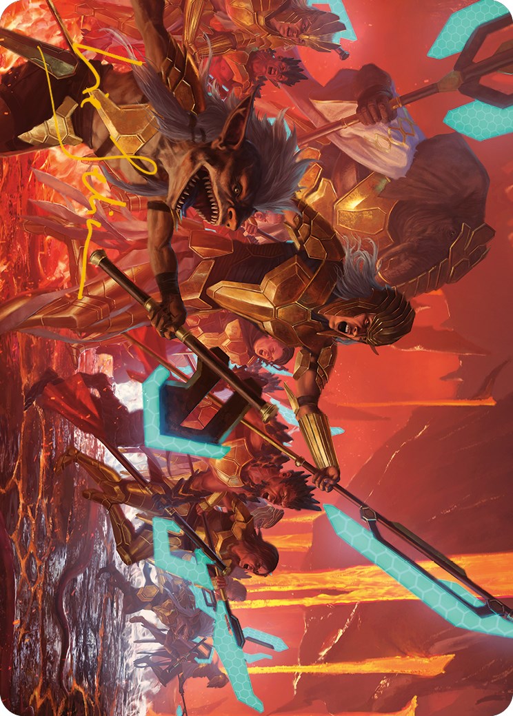 Roar of Resistance Art Card (Gold-Stamped Signature) [Phyrexia: All Will Be One Art Series] | Empire Gaming NC