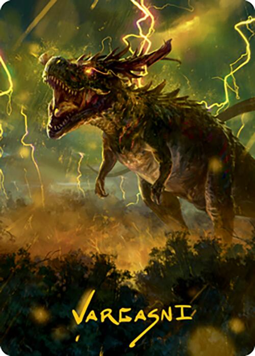 Thrasta, Tempest's Roar Art Card (42) (Gold-Stamped Signature) [Modern Horizons 2 Art Series] | Empire Gaming NC