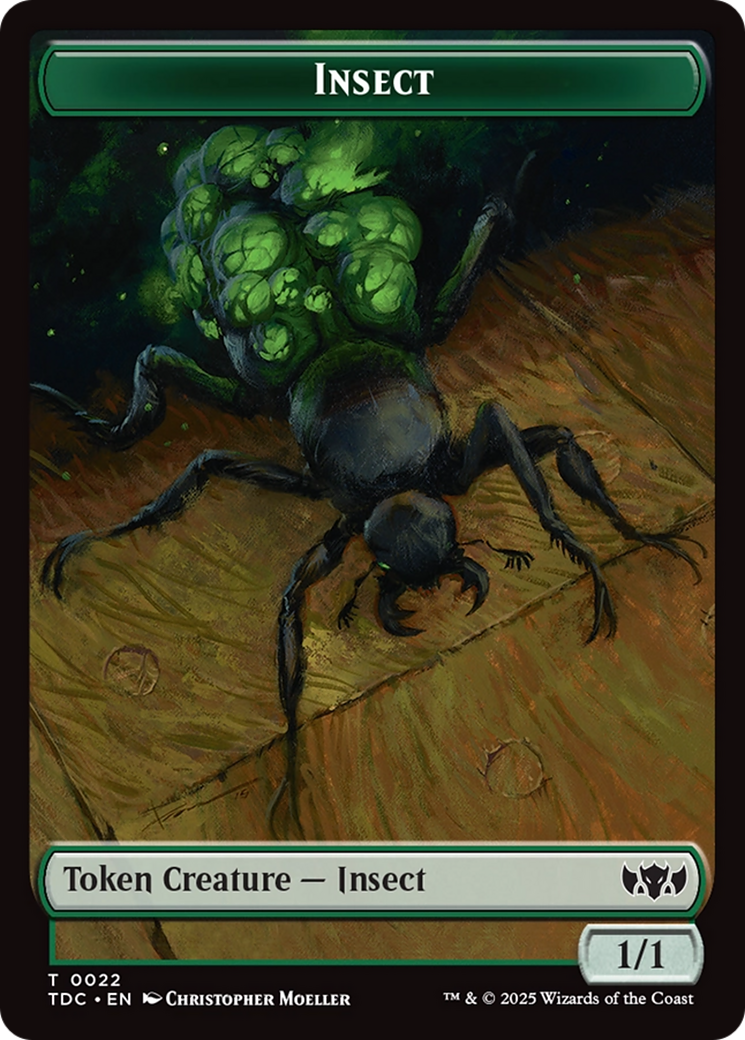 Insect (0022) // Zombie Druid Double-Sided Token [Tarkir: Dragonstorm Commander Tokens] | Empire Gaming NC