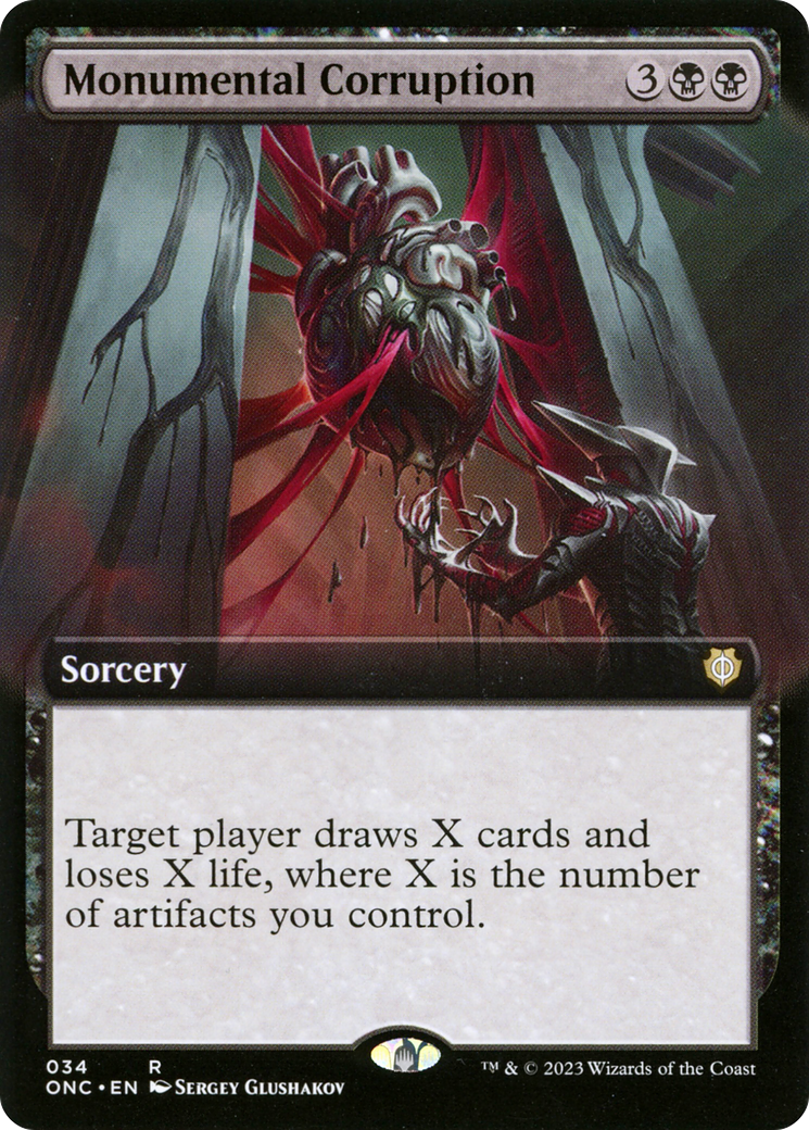 Monumental Corruption (Extended Art) [Phyrexia: All Will Be One Commander] | Empire Gaming NC