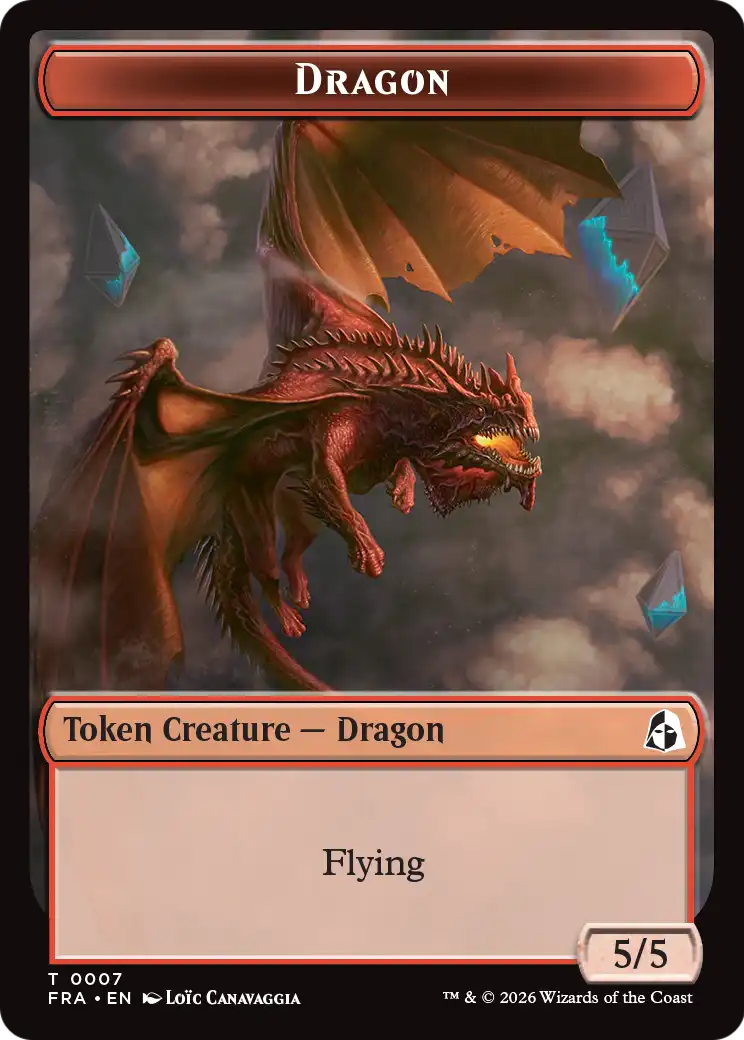 Dragon // Lotus Double-Sided Token [Reality Fracture Tokens] | Empire Gaming NC