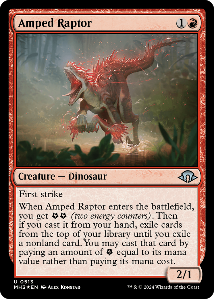 Amped Raptor (Ripple Foil) [Modern Horizons 3] | Empire Gaming NC