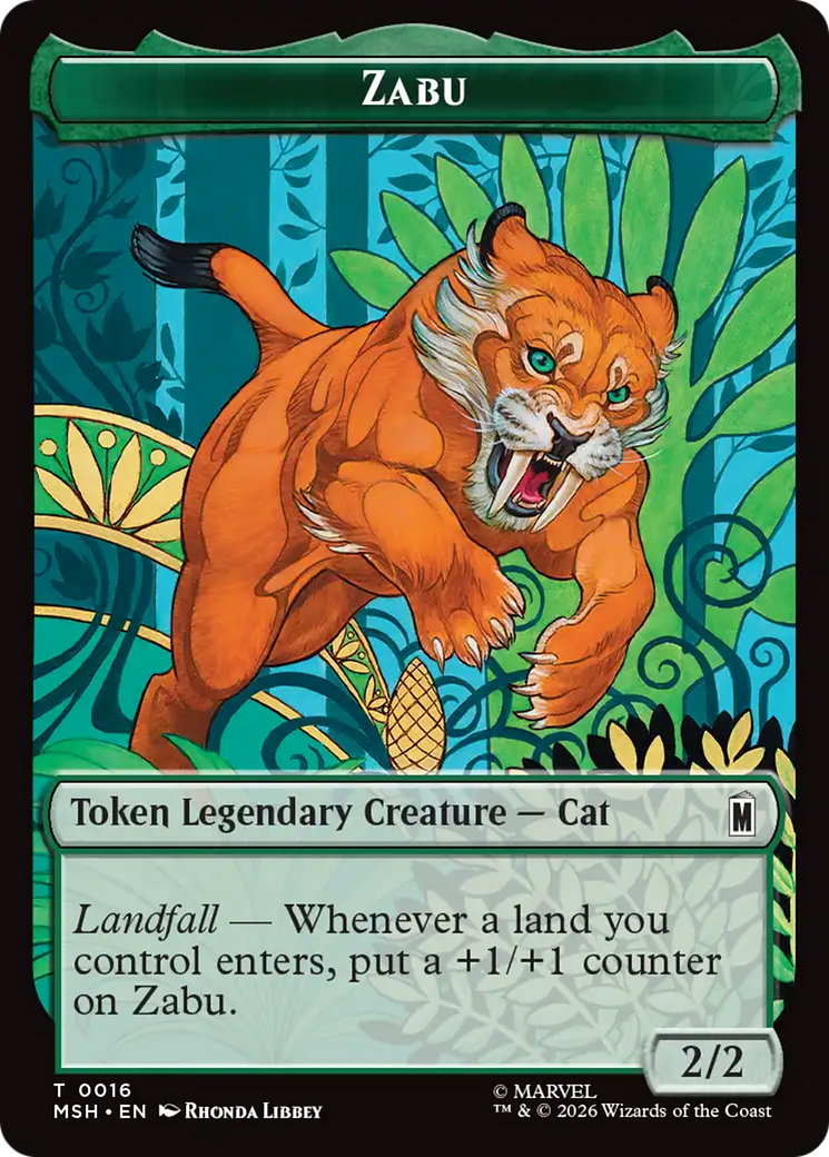 Redwing // Zabu Double-Sided Token [Marvel Super Heroes Tokens] | Empire Gaming NC
