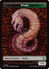 Eldrazi Spawn // Worm Double-Sided Token [Secrets of Strixhaven Commander Tokens] | Empire Gaming NC