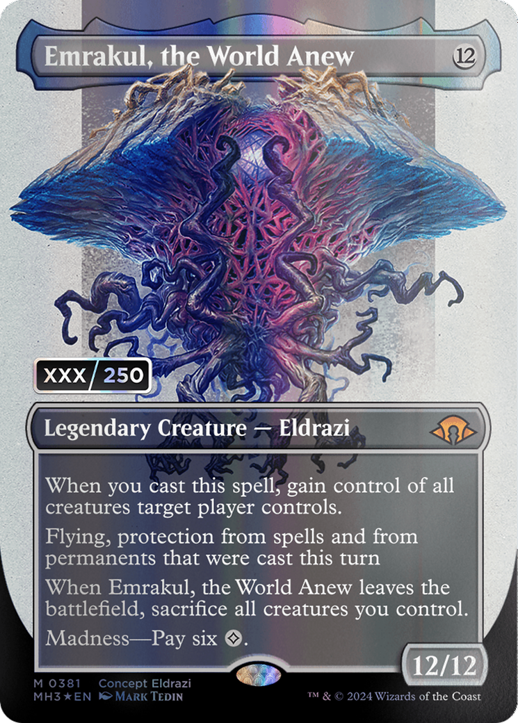 Emrakul, the World Anew (Borderless) (Serial Numbered) [Modern Horizons 3] | Empire Gaming NC