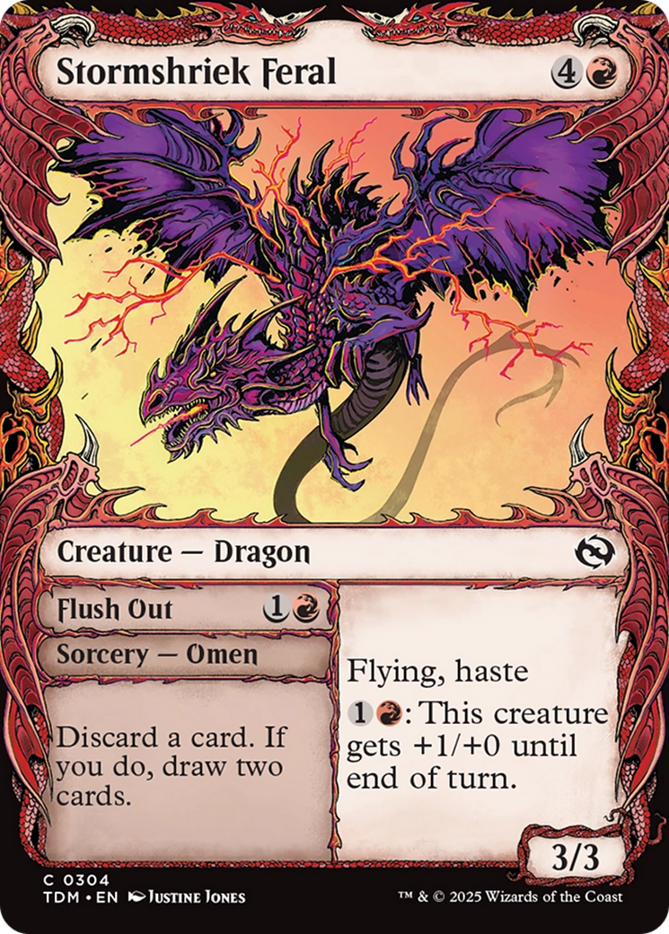 Stormshriek Feral (Showcase) [Tarkir: Dragonstorm] | Empire Gaming NC