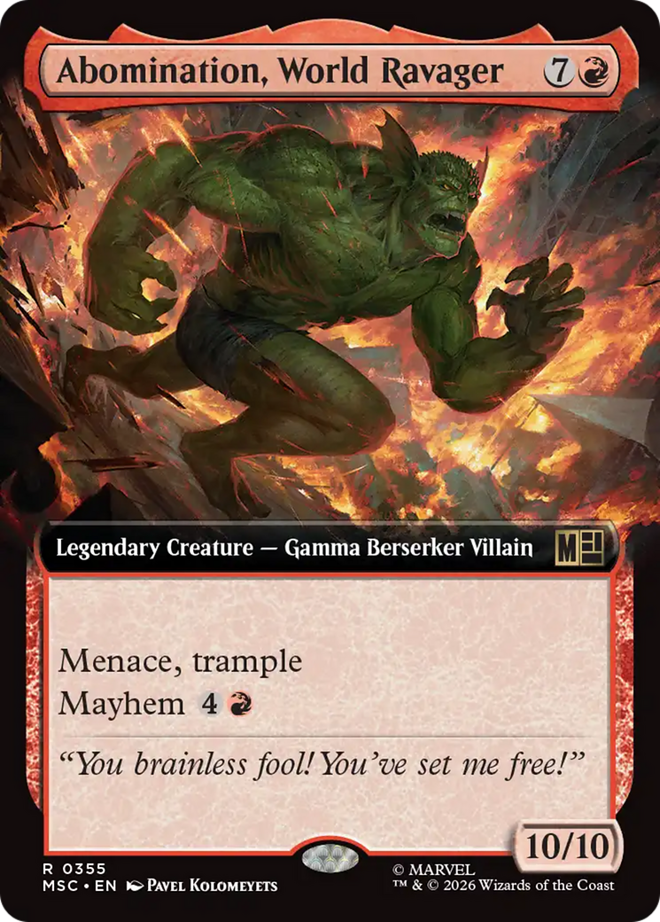 Abomination, World Ravager (Extended Art) [Marvel Super Heroes Commander] | Empire Gaming NC