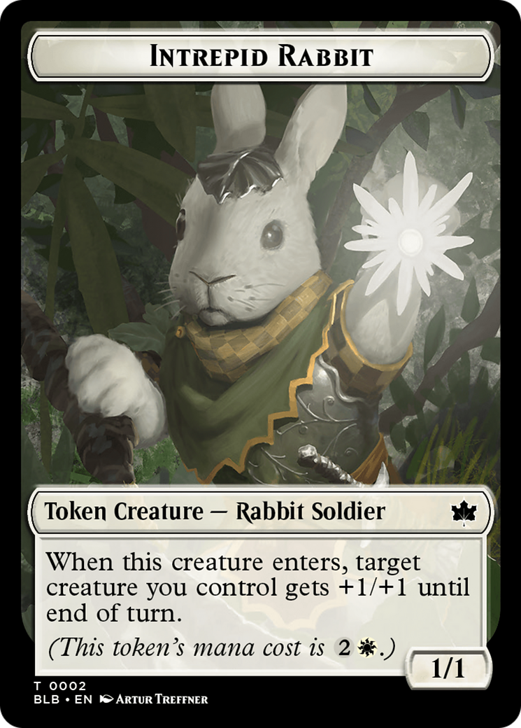 Intrepid Rabbit Token [Bloomburrow Tokens] | Empire Gaming NC