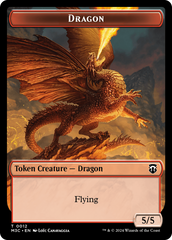 Shapeshifter (0008) (Ripple Foil) // Dragon Double-Sided Token [Modern Horizons 3 Commander Tokens] | Empire Gaming NC