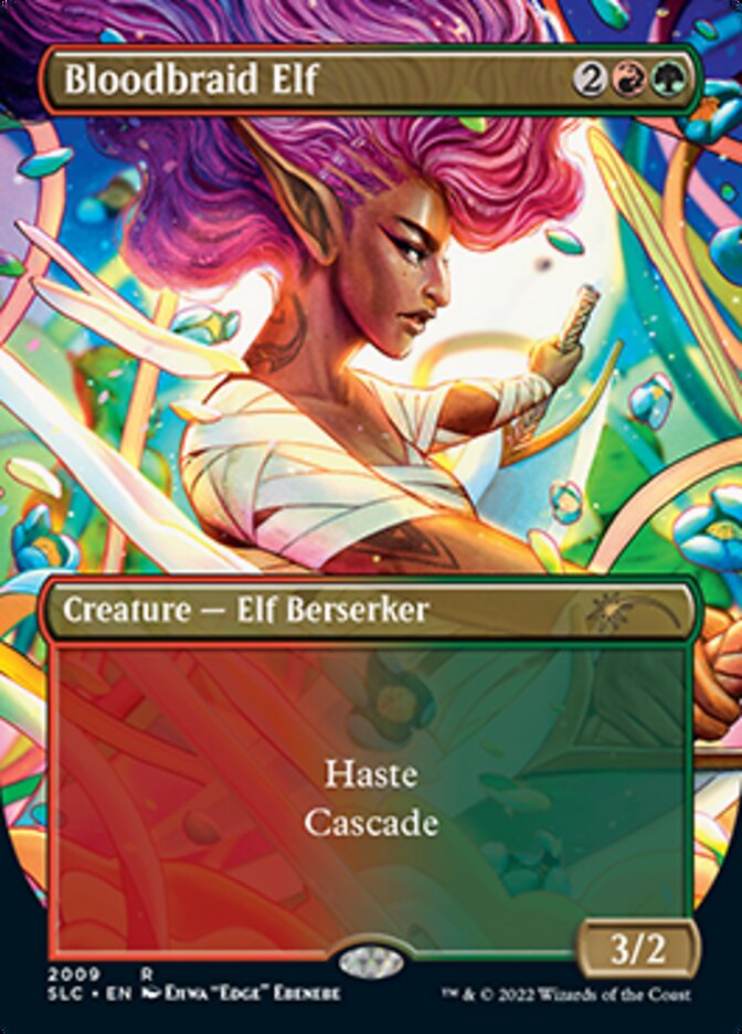 Bloodbraid Elf (Borderless Alternate Art) [Secret Lair Countdown Kit] | Empire Gaming NC