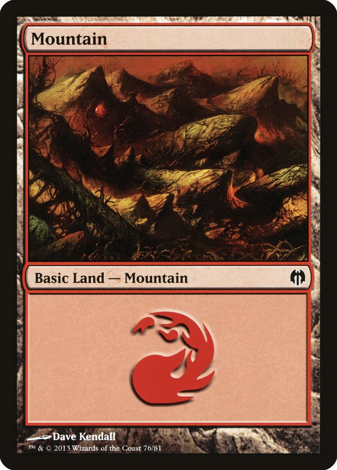 Mountain (76) [Duel Decks: Heroes vs. Monsters] | Empire Gaming NC