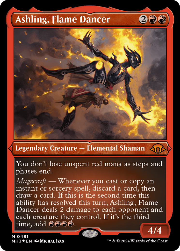 Ashling, Flame Dancer (Foil Etched) [Modern Horizons 3] | Empire Gaming NC