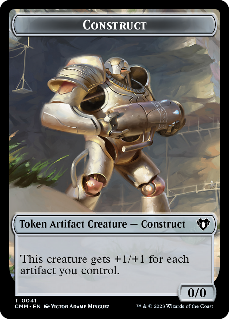 Clue // Construct (0041) Double-Sided Token [Commander Masters Tokens] | Empire Gaming NC