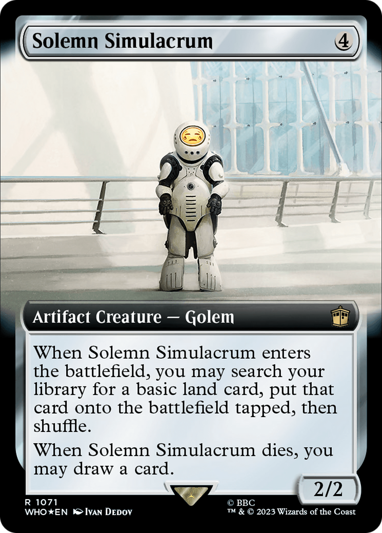 Solemn Simulacrum (Extended Art) (Surge Foil) [Doctor Who] | Empire Gaming NC