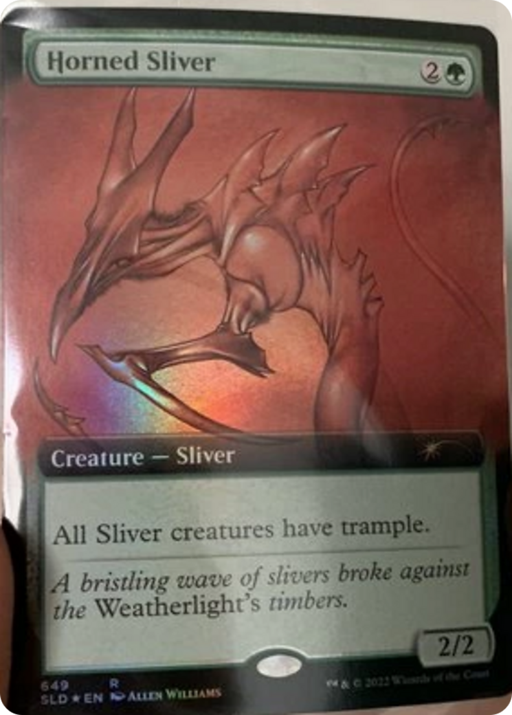 Horned Sliver (Extended Art) [Secret Lair Drop Promos] | Empire Gaming NC