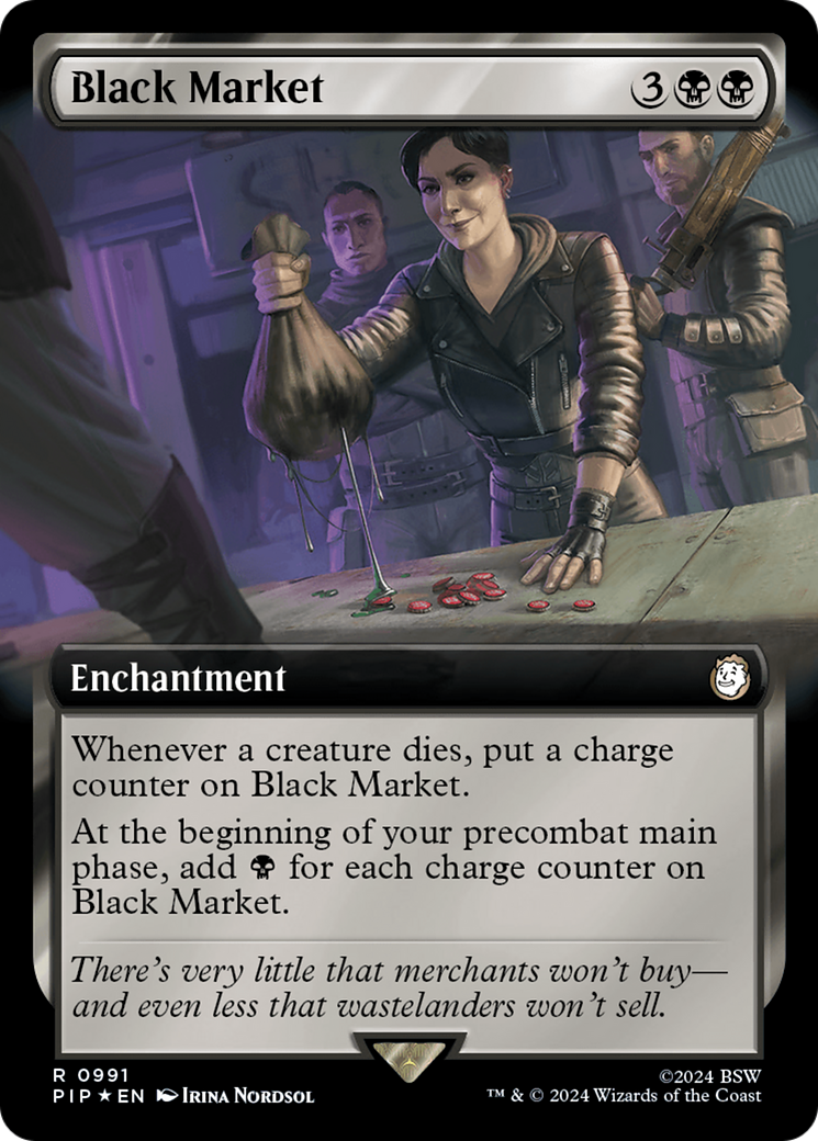 Black Market (Extended Art) (Surge Foil) [Fallout] | Empire Gaming NC