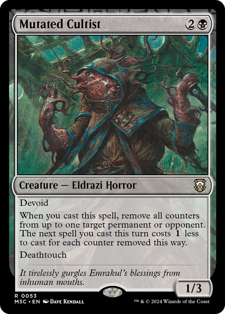 Mutated Cultist (Ripple Foil) [Modern Horizons 3 Commander] | Empire Gaming NC