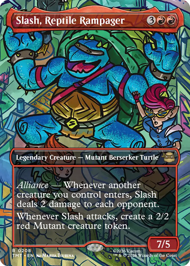 Slash, Reptile Rampager (Borderless) [Teenage Mutant Ninja Turtles] | Empire Gaming NC