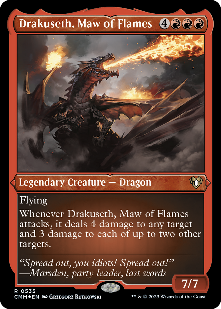 Drakuseth, Maw of Flames (Foil Etched) [Commander Masters] | Empire Gaming NC