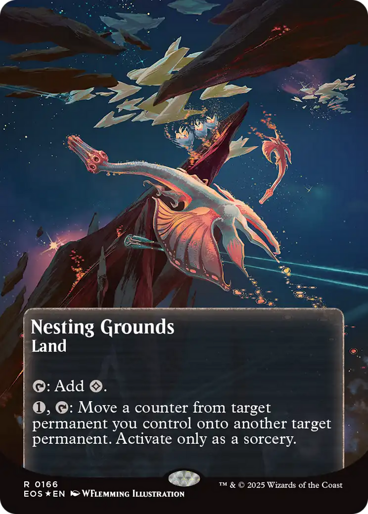 Nesting Grounds (0166) (Borderless) (Galaxy Foil) [Edge of Eternities: Stellar Sights] | Empire Gaming NC