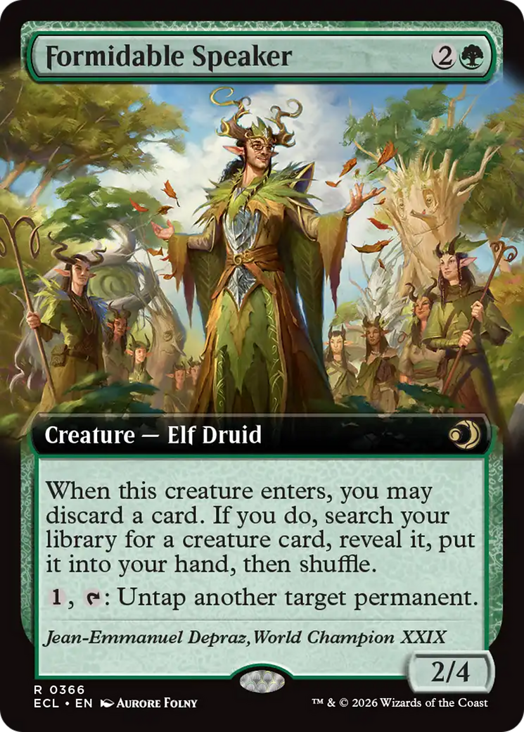 Formidable Speaker (Extended Art) [Lorwyn Eclipsed] | Empire Gaming NC