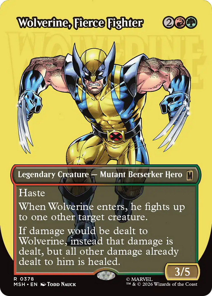 Wolverine, Fierce Fighter (Borderless) [Marvel Super Heroes] | Empire Gaming NC