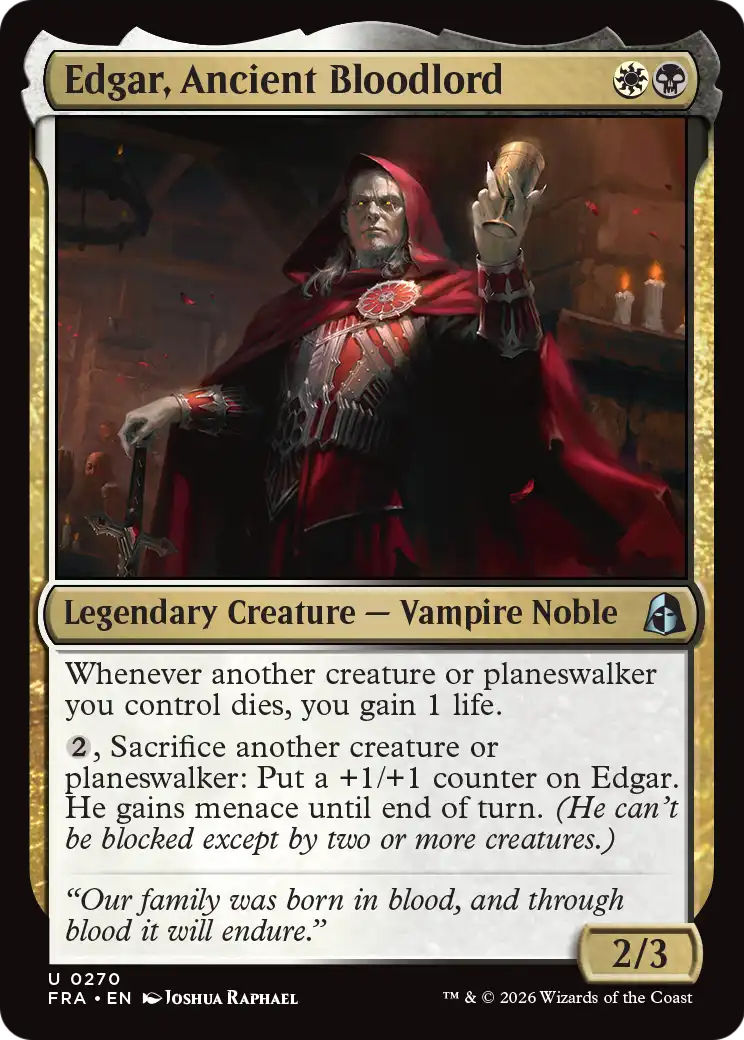 Edgar, Ancient Bloodlord [Reality Fracture] | Empire Gaming NC