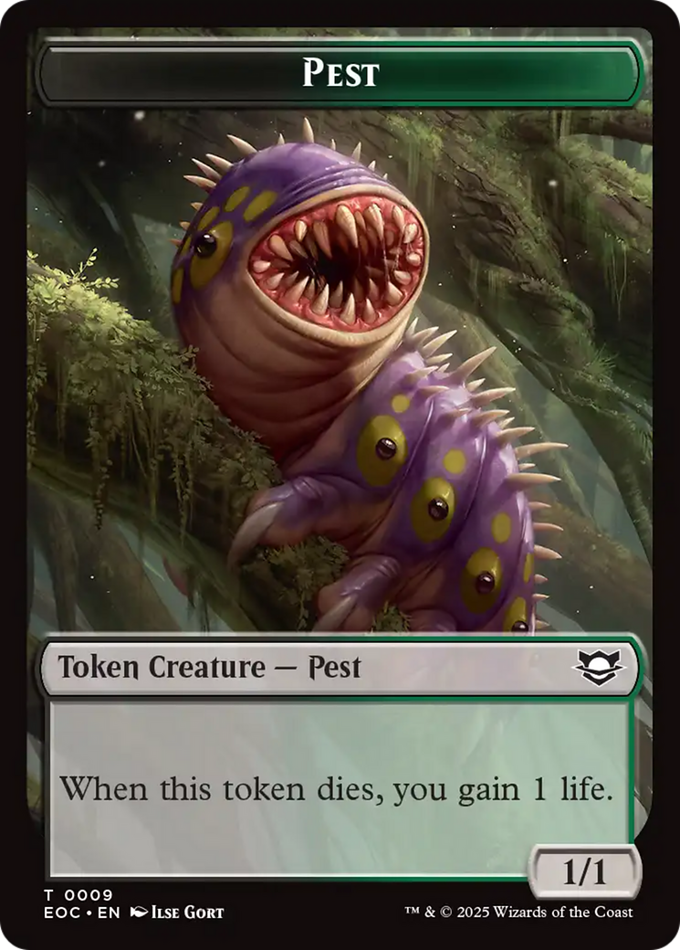 Bird // Pest Double-Sided Token [Edge of Eternities Commander Tokens] | Empire Gaming NC