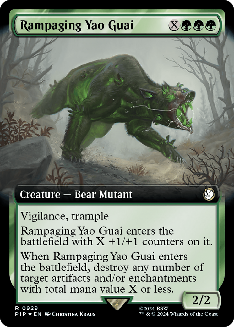 Rampaging Yao Guai (Extended Art) (Surge Foil) [Fallout] | Empire Gaming NC
