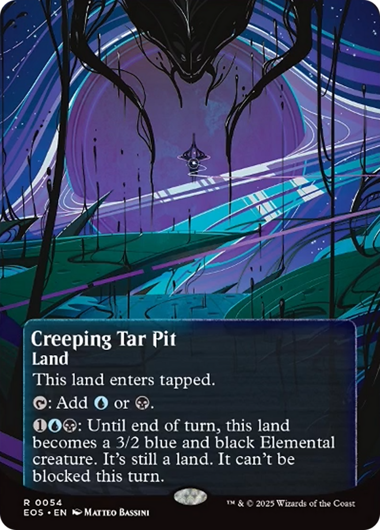 Creeping Tar Pit (0054) (Borderless) [Edge of Eternities: Stellar Sights] | Empire Gaming NC