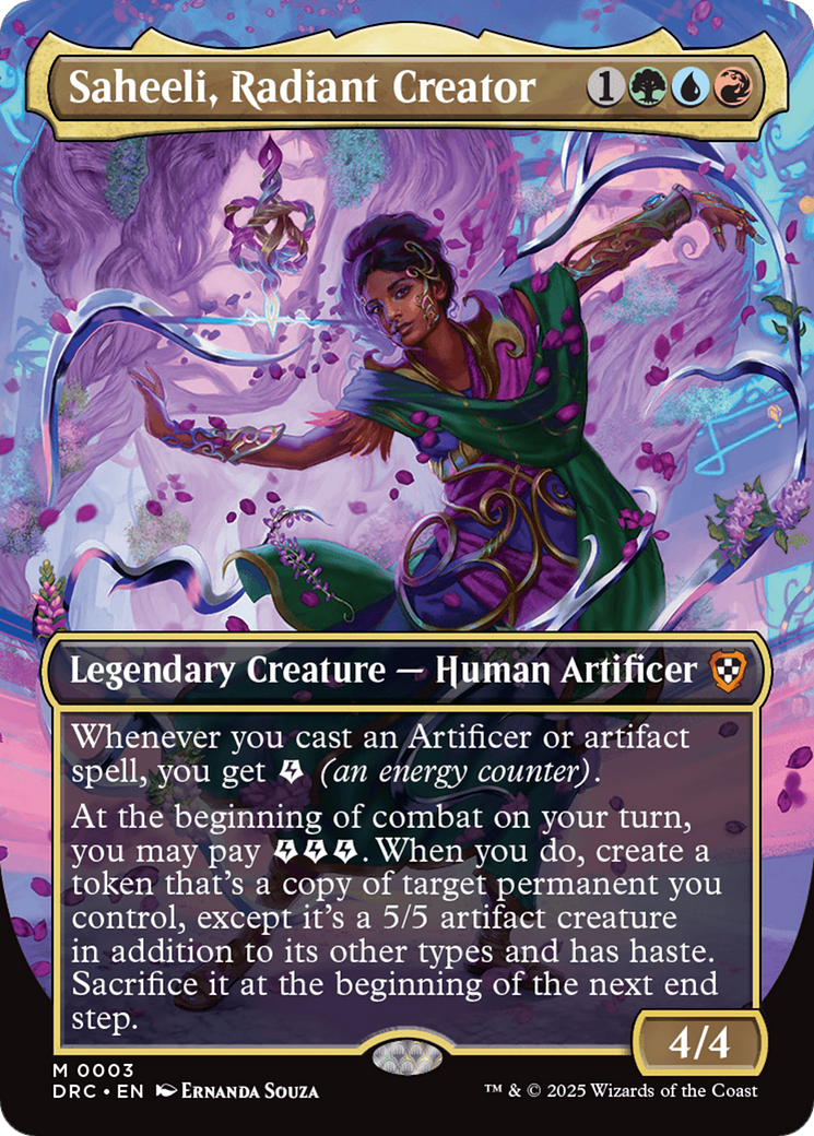 Saheeli, Radiant Creator (Borderless) [Aetherdrift Commander] | Empire Gaming NC