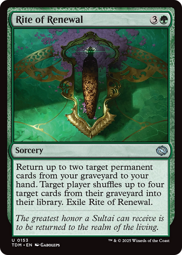 Rite of Renewal [Tarkir: Dragonstorm] | Empire Gaming NC