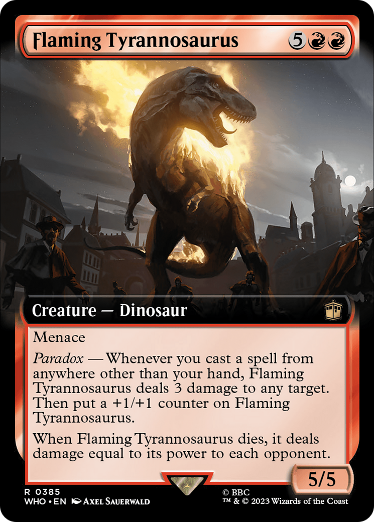 Flaming Tyrannosaurus (Extended Art) [Doctor Who] | Empire Gaming NC