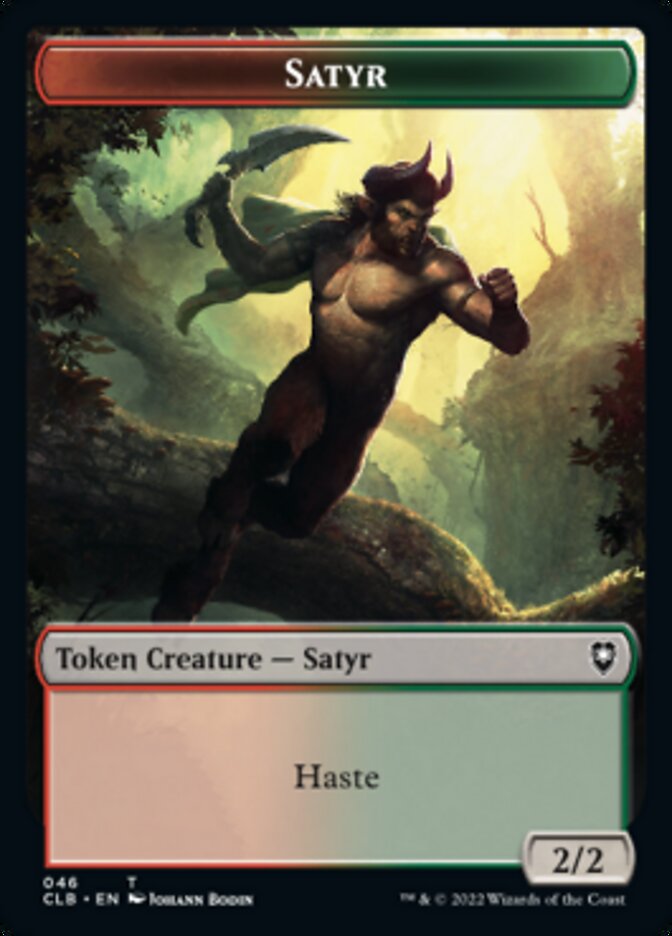 Satyr // Beast Double-Sided Token [Commander Legends: Battle for Baldur's Gate Tokens] | Empire Gaming NC